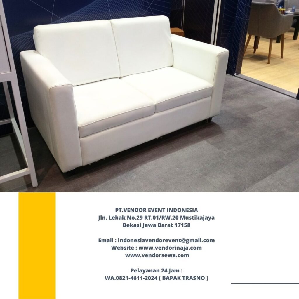 Sewa Sofa Warna Putih Type Double Dan single Area Depok