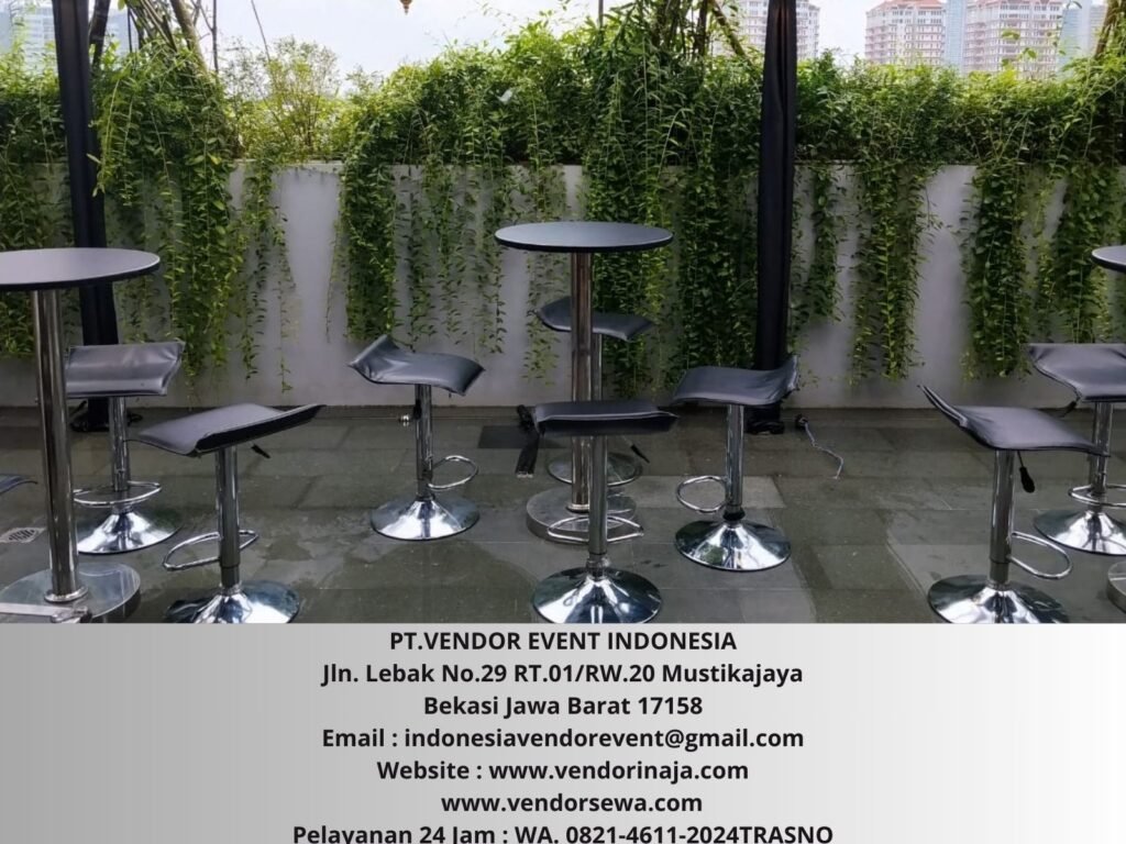 Rental Barstool Hitam Area Jakarta