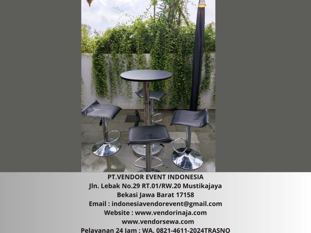 Rental Barstool Hitam Area Jakarta