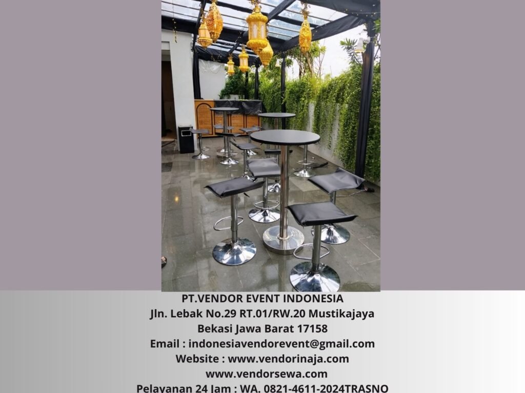 Rental Barstool Hitam Area Jakarta