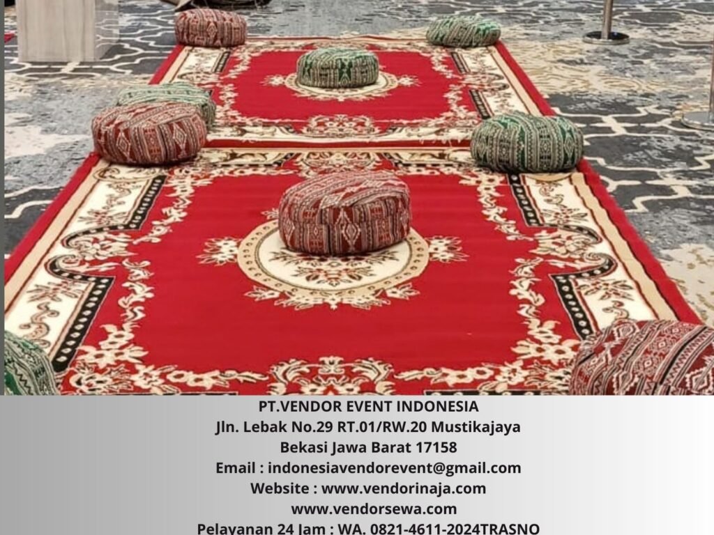 Sewa Karpet Permadani Bantal Lesehan Bulat Event Hotel mercure Grogol