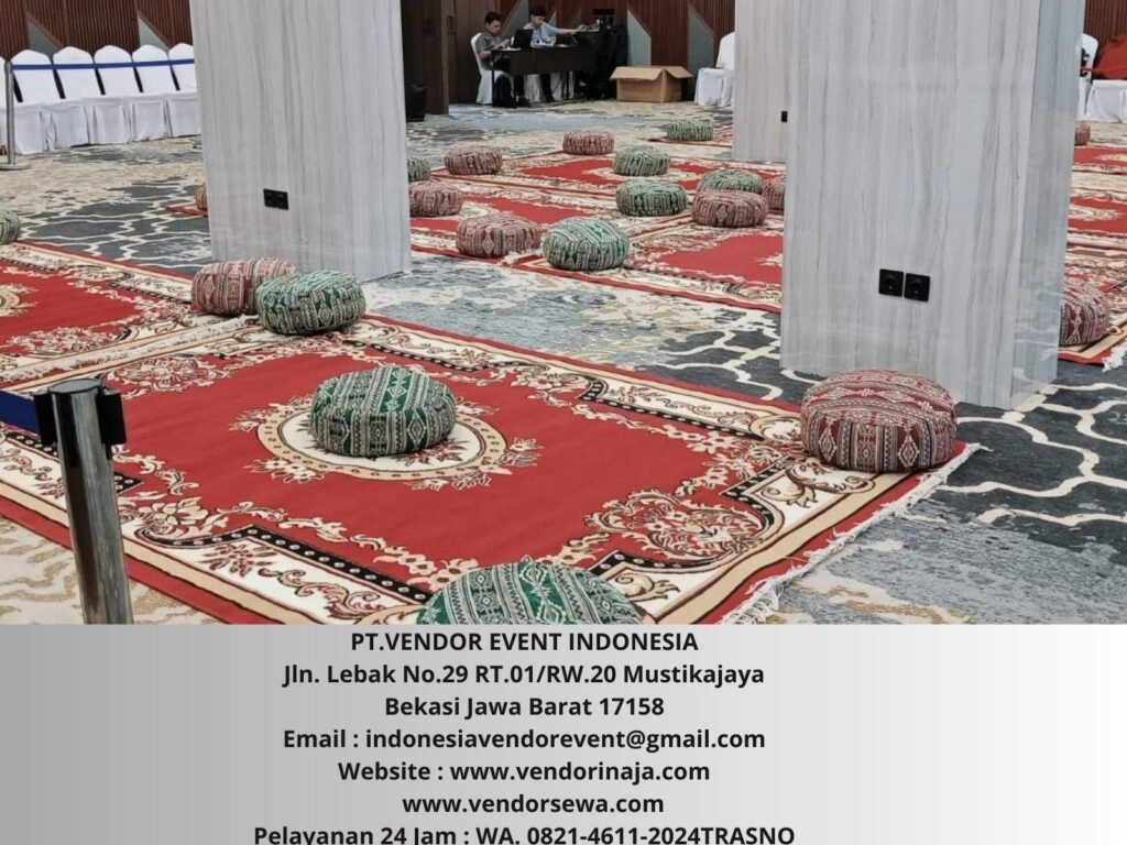 Sewa Karpet Permadani Bantal Lesehan Bulat Event Hotel mercure Grogol