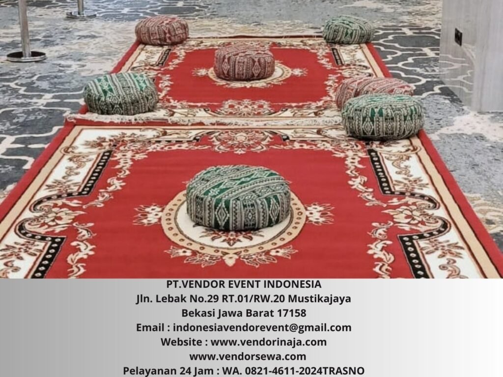 Sewa Karpet Permadani Bantal Lesehan Bulat Event Hotel mercure Grogol