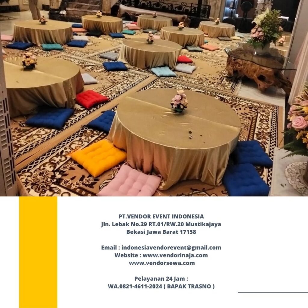 Melayani Sewa Meja Bundar Lesehan Dan Bantal Lesehan Jakarta