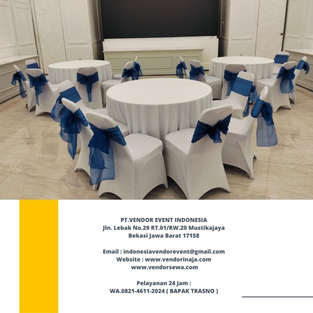 Sewa Meja Bundar,Kursi Event Cover Putih Jakarta