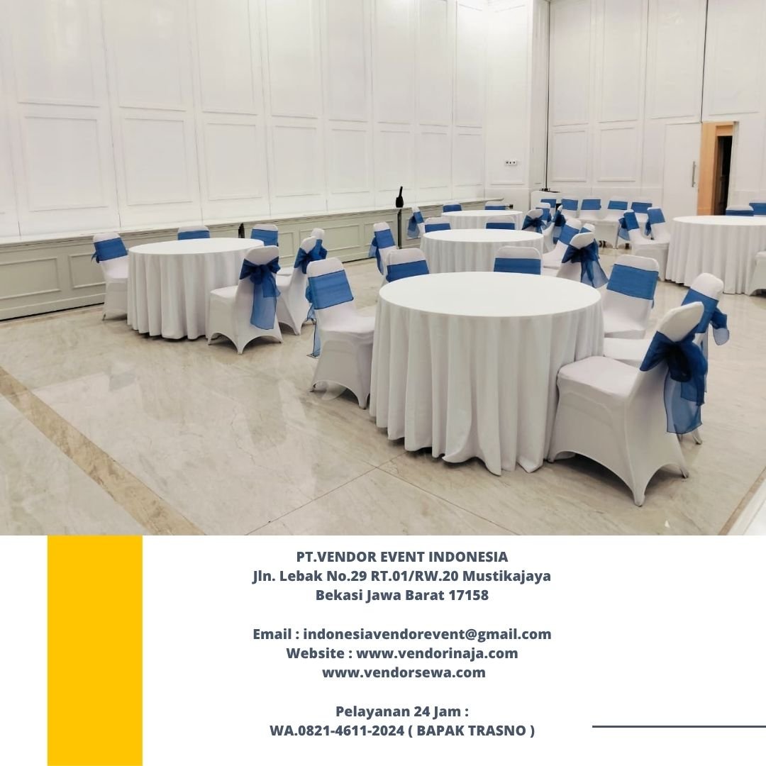 Sewa Meja Bundar,Kursi Event Cover Putih Jakarta