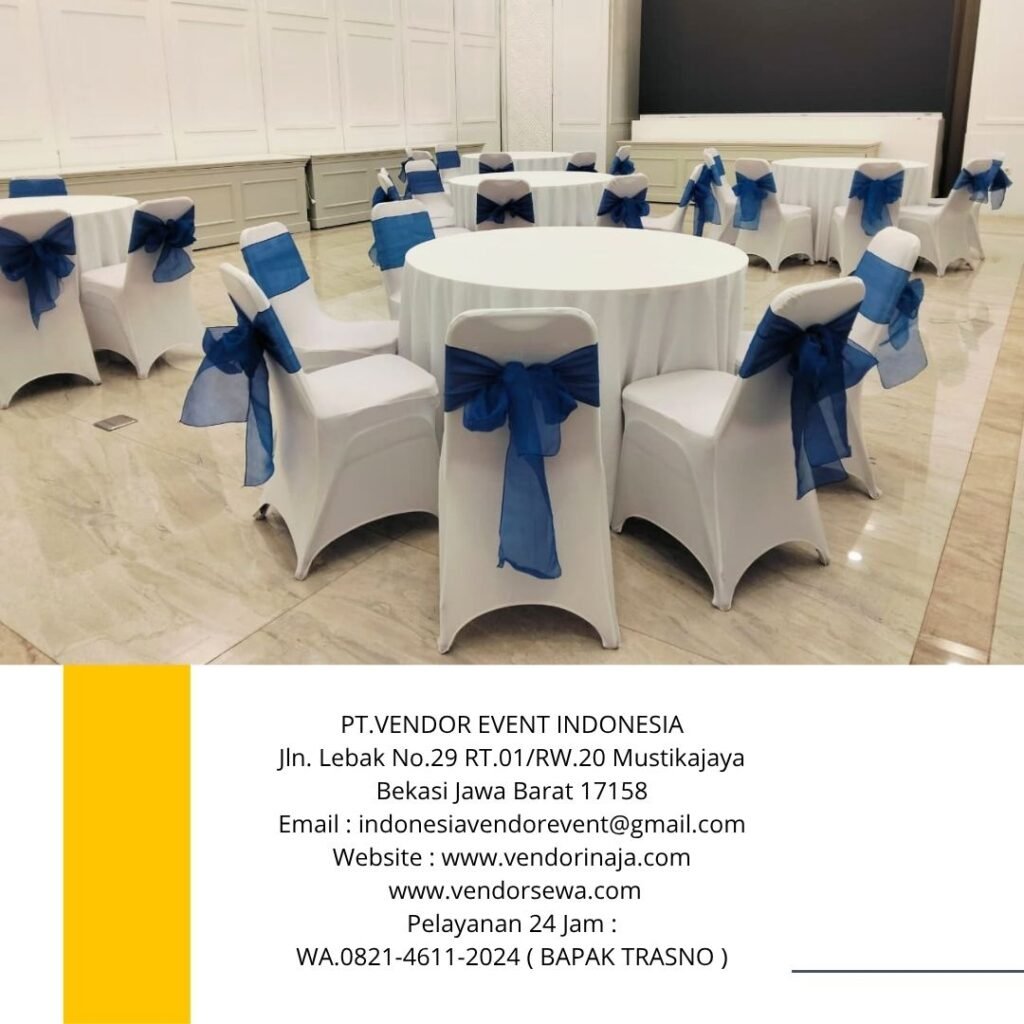 Sewa Meja Bundar,Kursi Event Cover Putih Jakarta