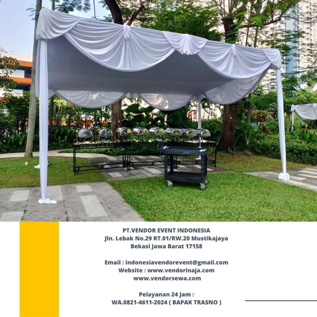 Sewa Tenda Plafon Putih Model Gudang Area Depok