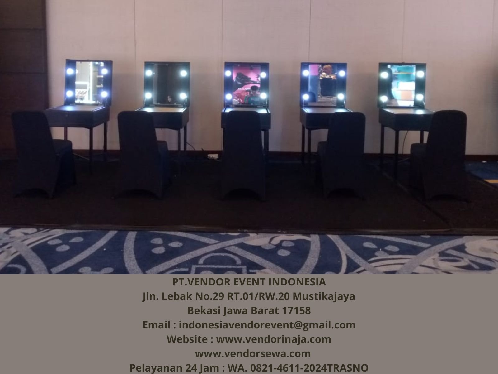 Rental Meja Rias Hitam Area Jakarta