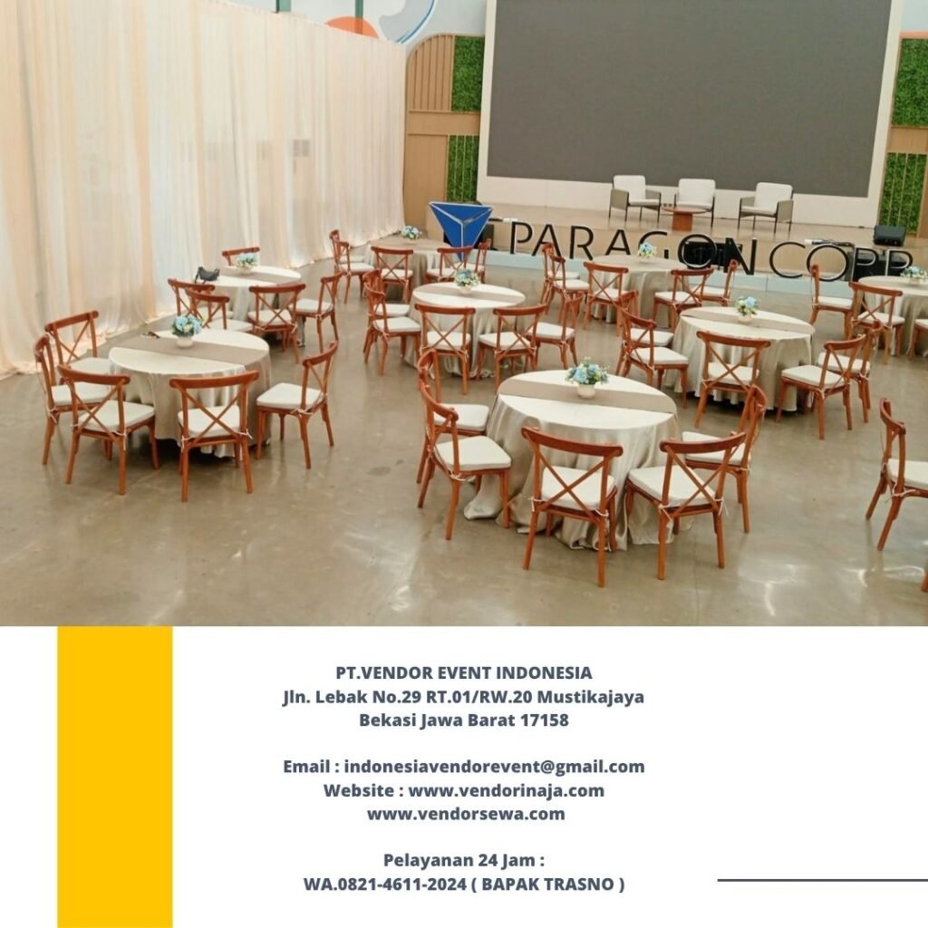 Rental Cross Back Chairs atau Kursi Silang Belakang Jakarta