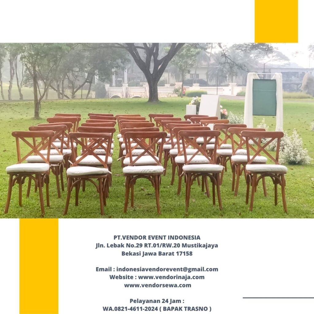 Rental Cross Back Chairs atau Kursi Silang Belakang Jakarta