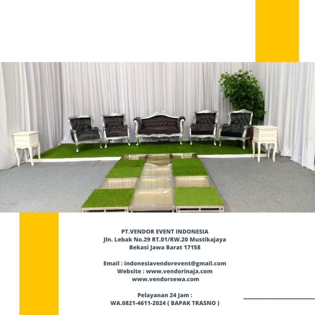 Rental Kursi Pelaminan Silver Abu-abu Di Bekasi