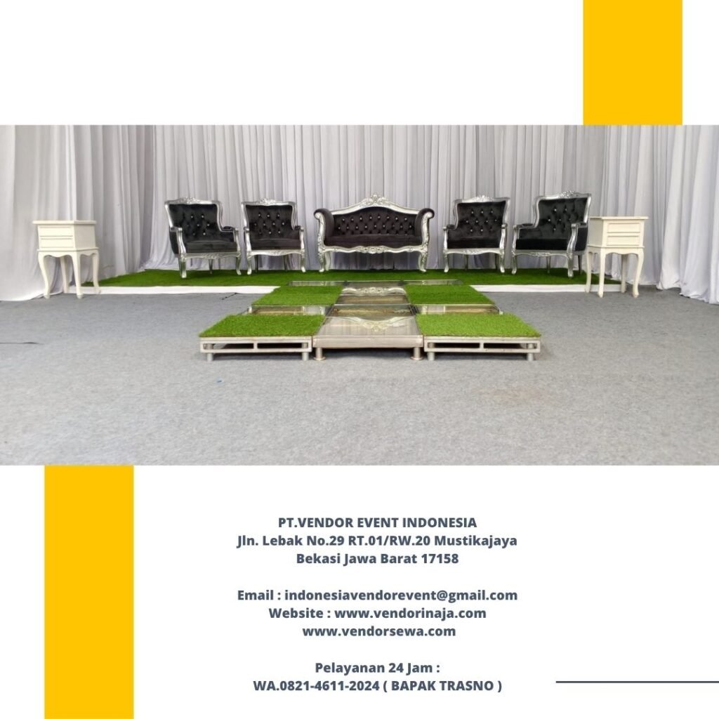 Rental Kursi Pelaminan Silver Abu-abu Di Bekasi