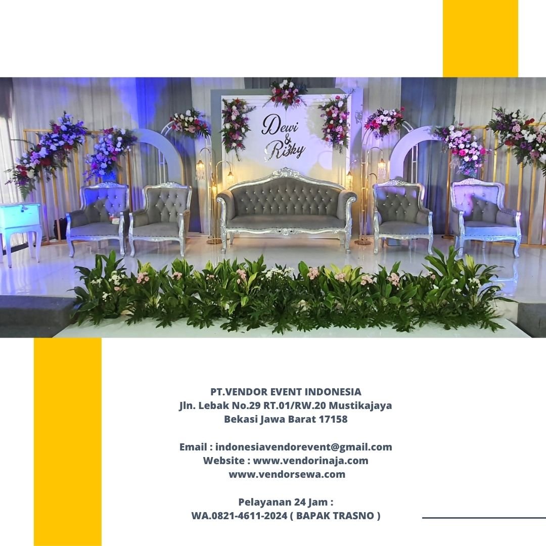 Rental Kursi Pelaminan Silver Abu-abu Di Bekasi