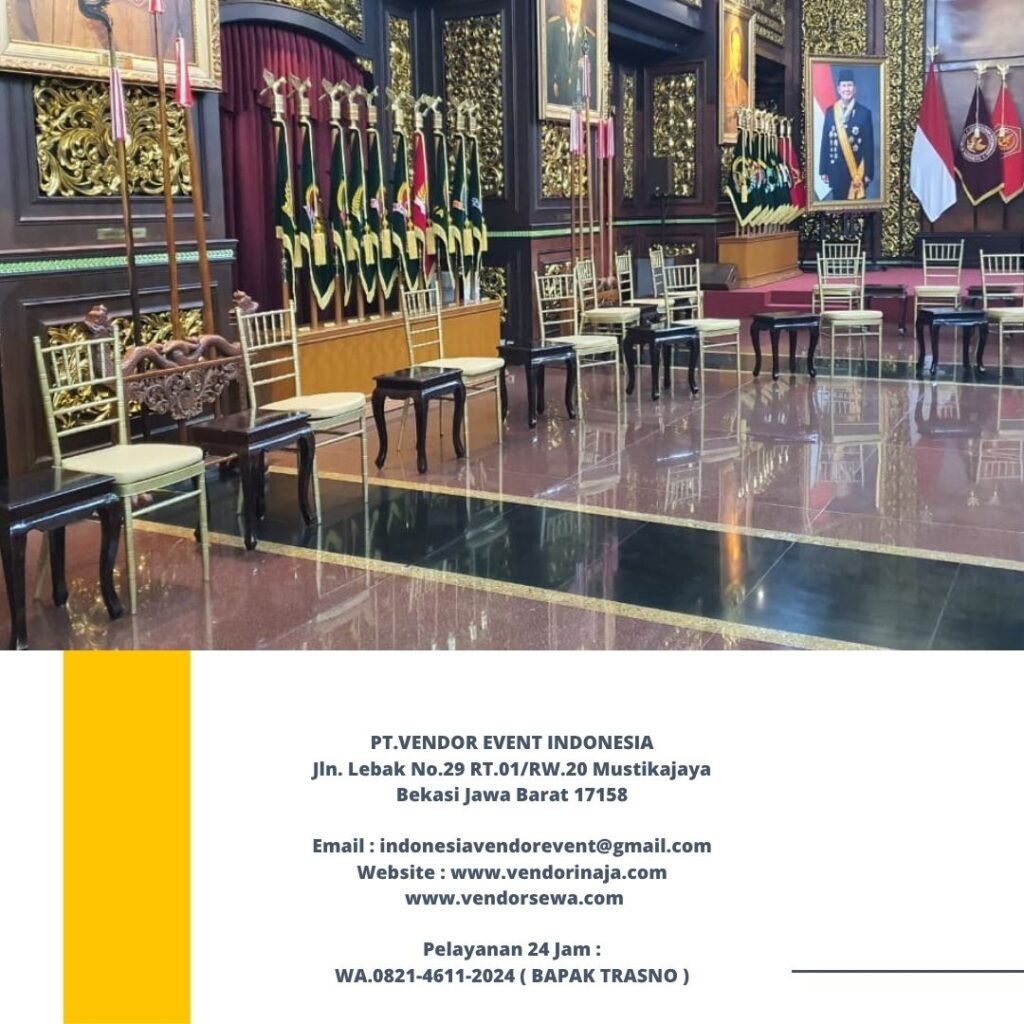 Rental Kursi VIP Tiffany Gold Event Kemenhan Jakarta