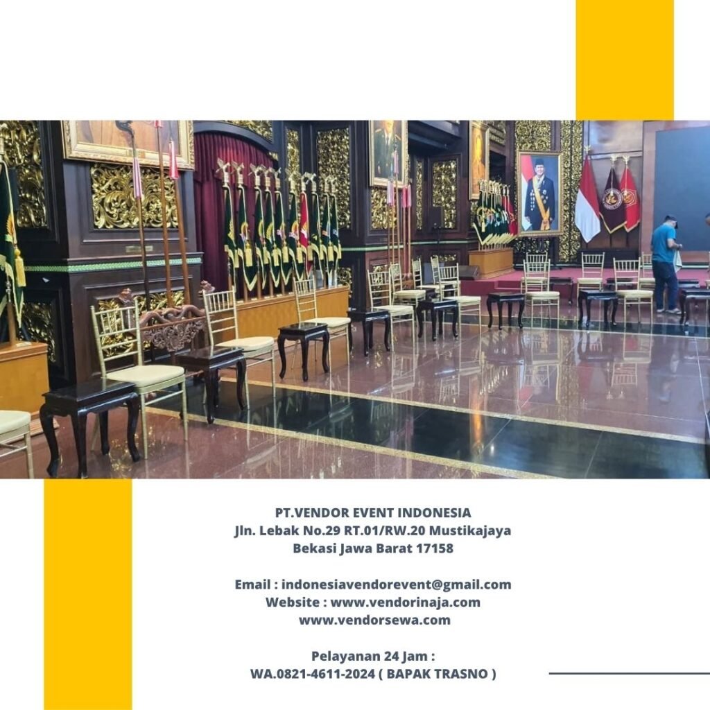 Rental Kursi VIP Tiffany Gold Event Kemenhan Jakarta