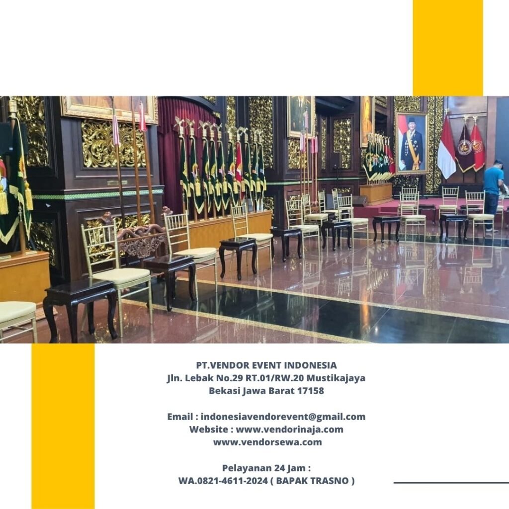 Rental Kursi VIP Tiffany Gold Event Kemenhan Jakarta