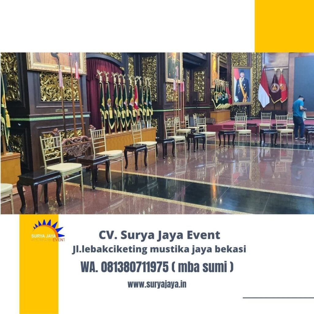 Rental Kursi VIP Tiffany Gold Event Kemenhan Jakarta