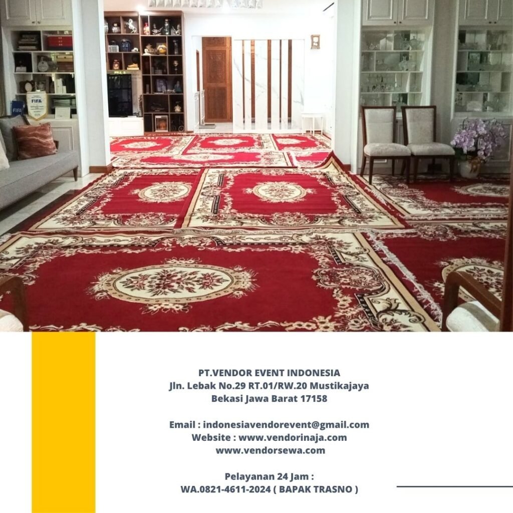 Sewa Karpet Permadani Merah Event Perumahan Cilandak Jaksel