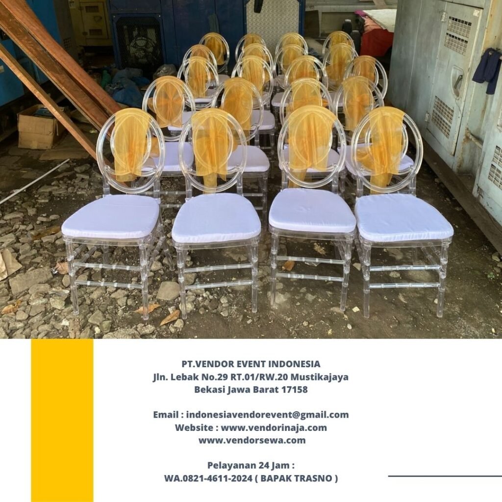Sewa Kursi Olivia Acrylic Event PT Lemigas Ciledug Jaksel