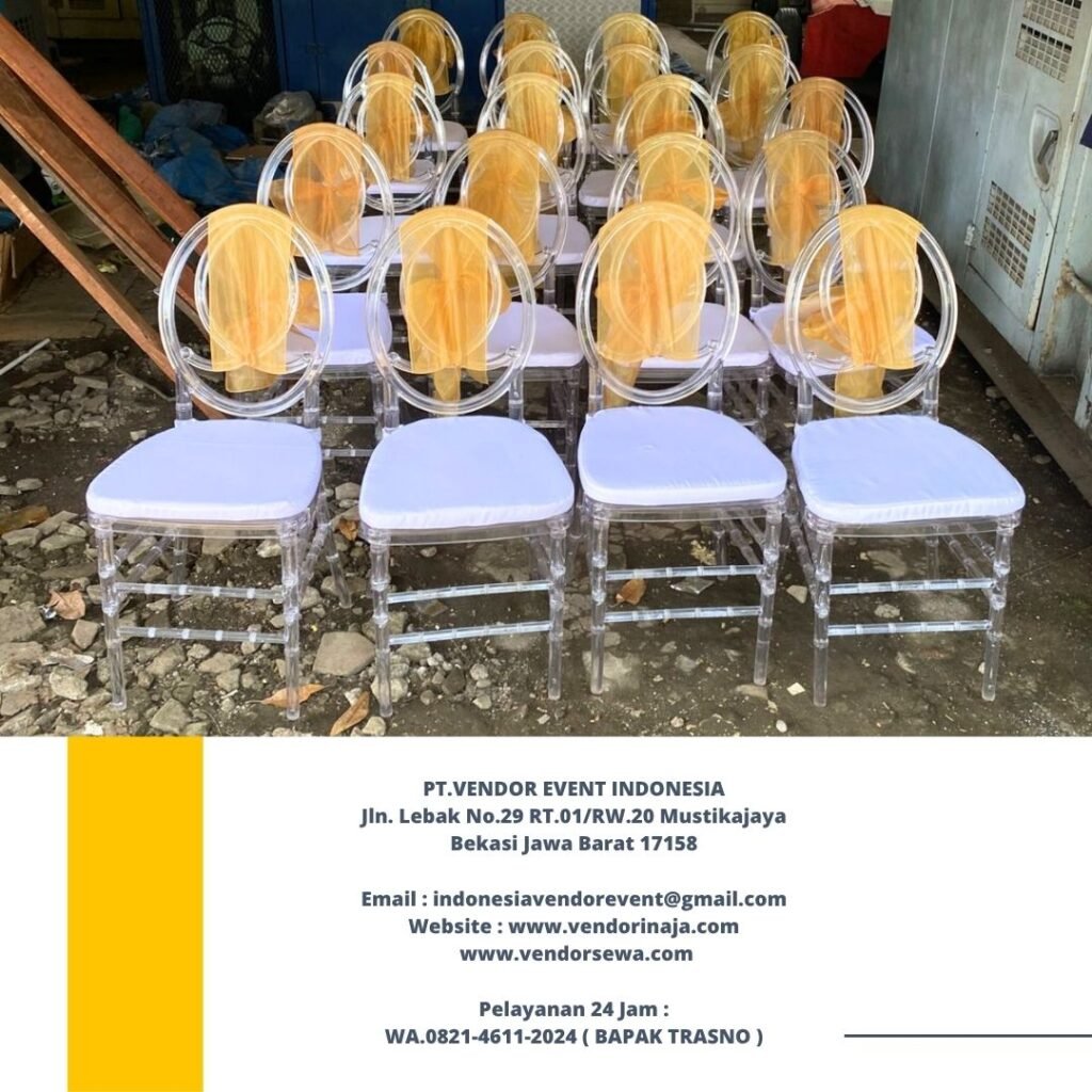 Sewa Kursi Olivia Acrylic Event PT Lemigas Ciledug Jaksel
