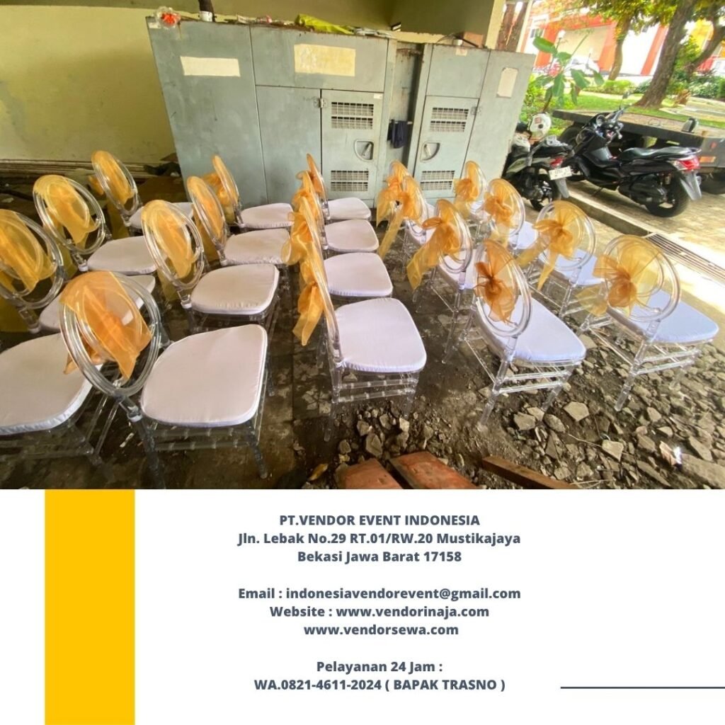 Sewa Kursi Olivia Acrylic Event PT Lemigas Ciledug Jaksel