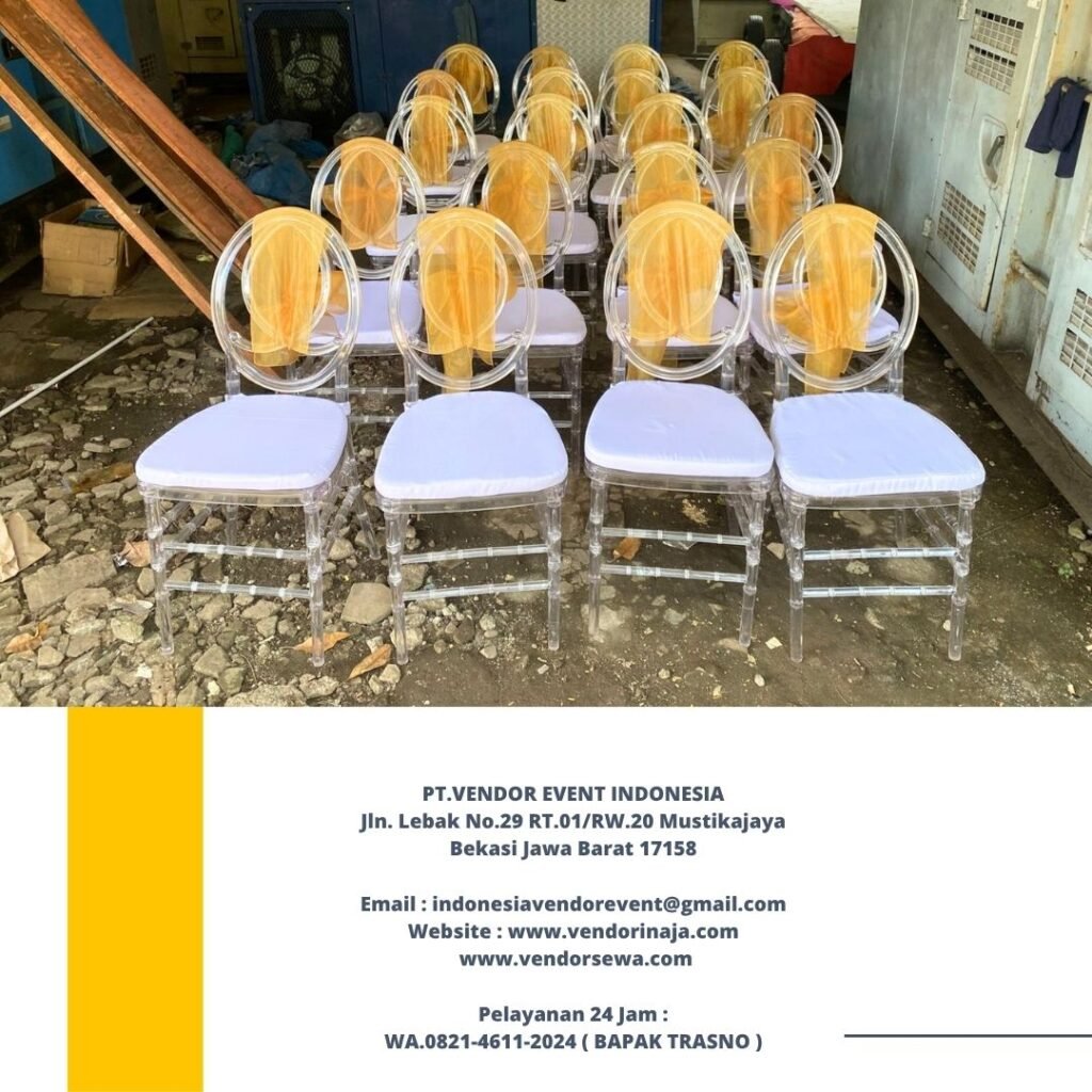 Sewa Kursi Olivia Acrylic Event PT Lemigas Ciledug Jaksel
