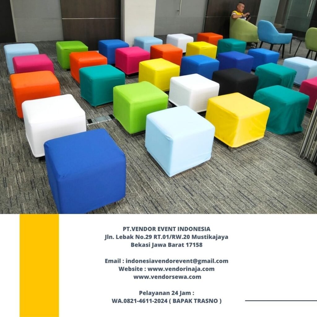 Sewa Puff Kotak Warna-Warni Area Jakarta
