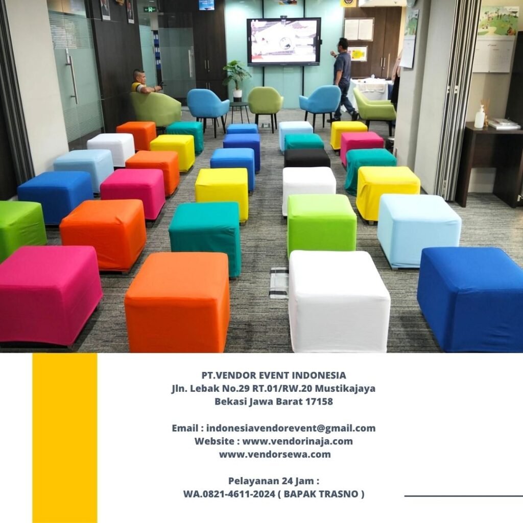 Sewa Puff Kotak Warna-Warni Area Jakarta