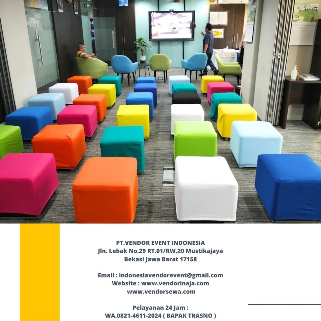 Sewa Puff Kotak Warna-Warni Area Jakarta