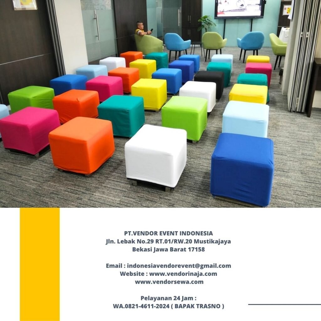 Sewa Puff Kotak Warna-Warni Area Jakarta