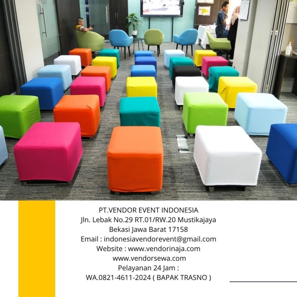 Sewa Puff Kotak Warna-Warni Area Jakarta