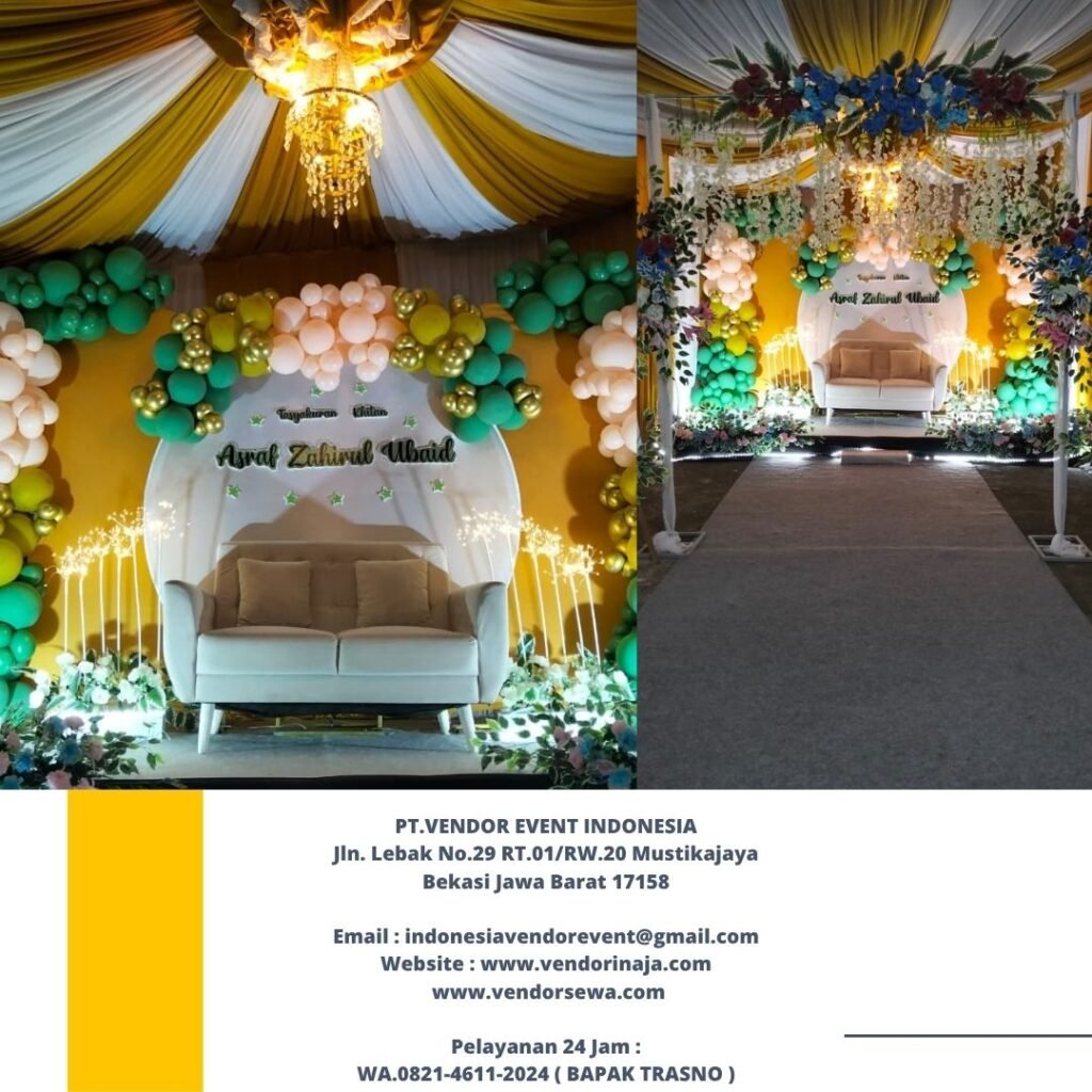 Sewa Tenda Dekorasi Balon Warna Putih Dan Gold Di Bekasi
