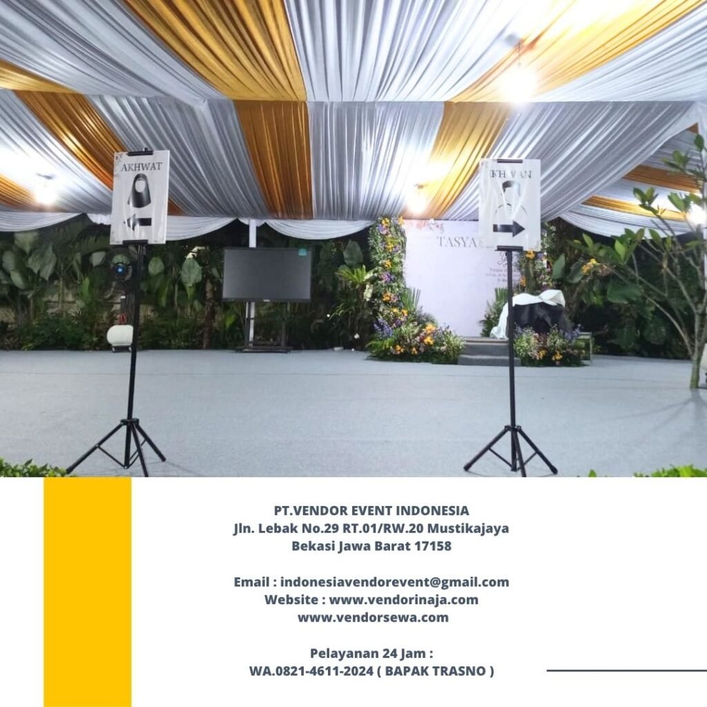 Sewa Tenda Dekorasi Serut Putih Gold Event Villa Bogor Indah