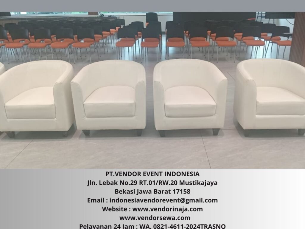 Sewa Sofa Oval Putih Area Jakarta Pusat
