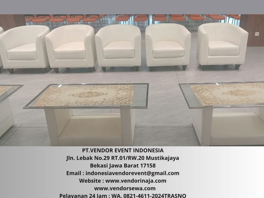 Sewa Sofa Oval Putih Area Jakarta Pusat