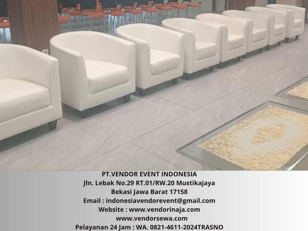Sewa Sofa Oval Putih Area Jakarta Pusat