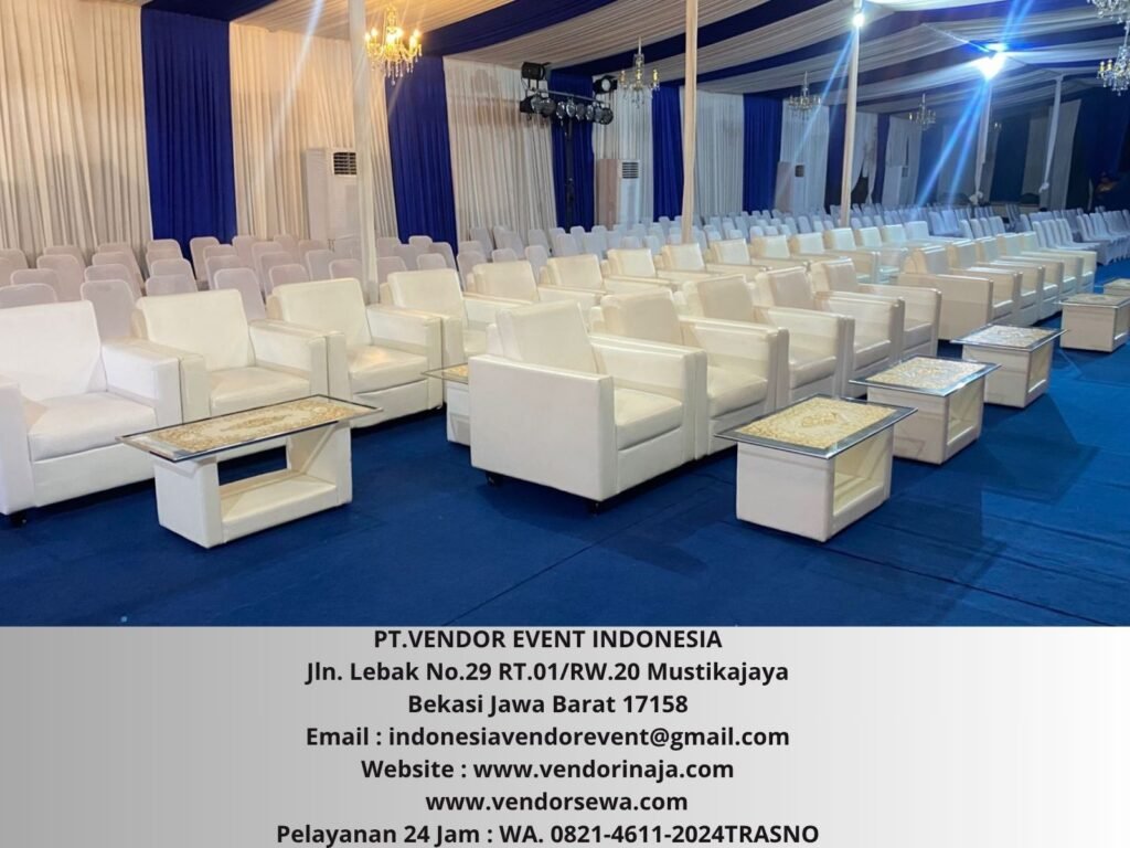 Sewa Sofa Single Dan Meja VIP Event Jamkon Kemayoran