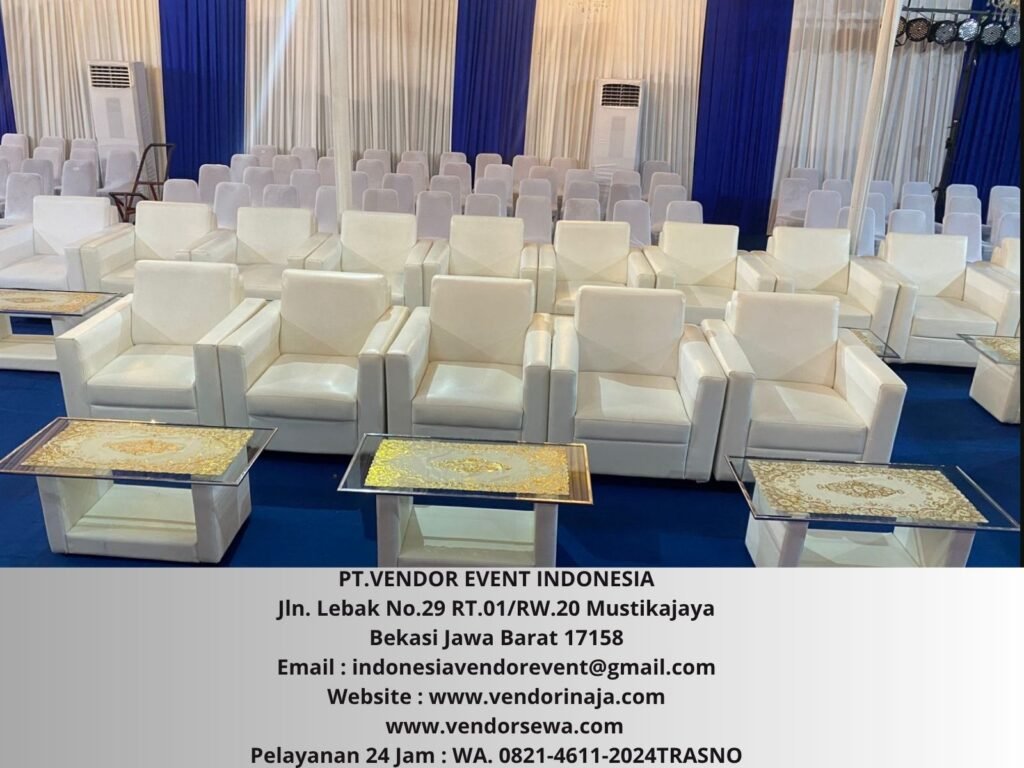 Sewa Sofa Single Dan Meja VIP Event Jamkon Kemayoran