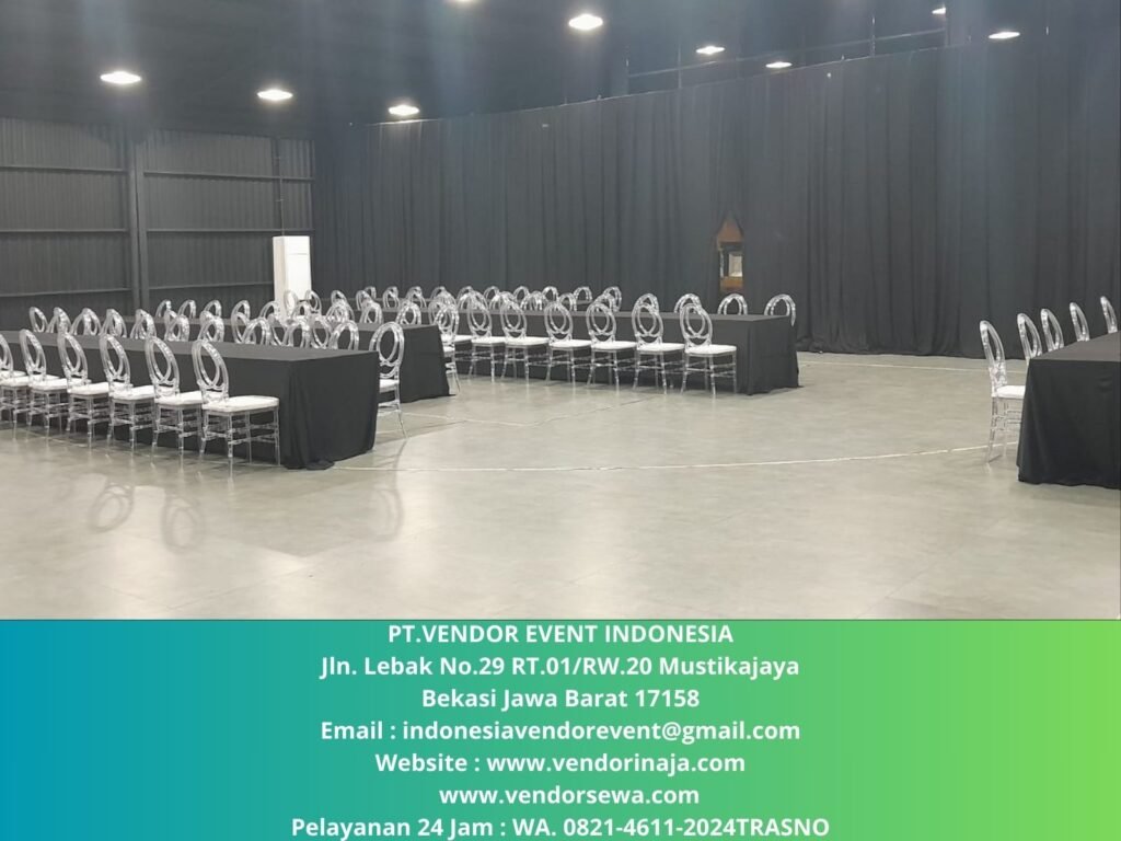 Sewa Meja Kotak,Kursi Oliva Bening Bahan Acrylic Area SCBD