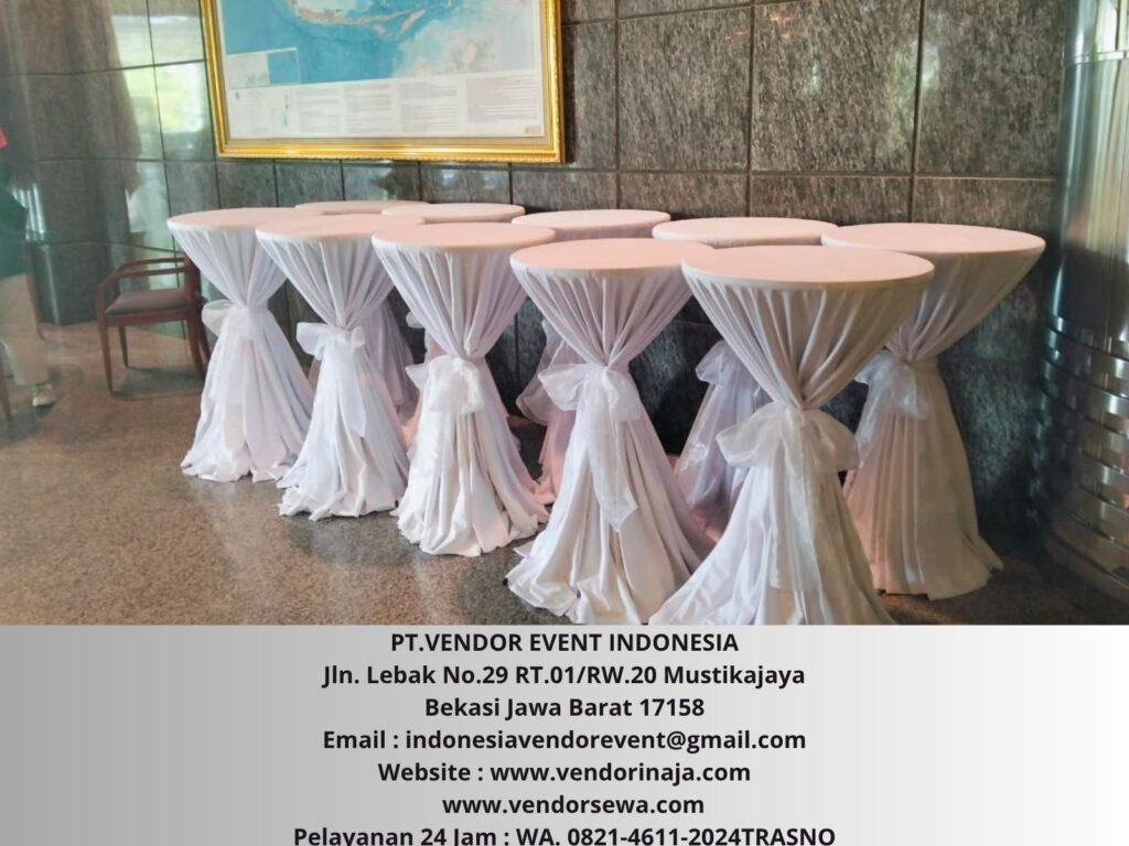 Sewa Meja Bar Cover Tebar Tali Pita Jakarta