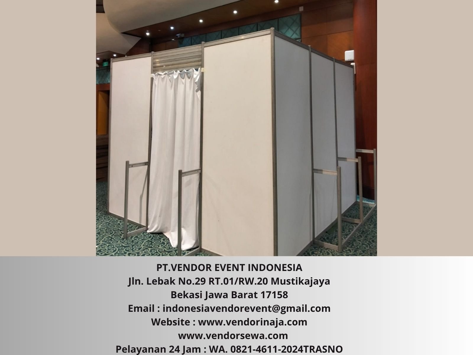 Sewa Partisi 3×3 Pintu Gorden Event Jakarta Selatan