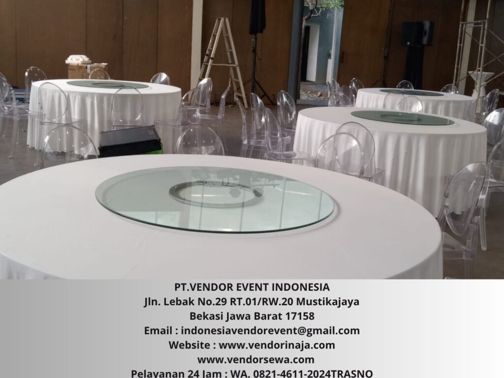 Rental ROUND TABLE Dan LAZY SUZZANE Tangerang
