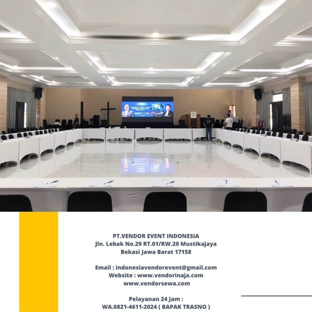 Sewa Meja IBM Dan Kursi Futura Cover Stretch Putih Di Jakarta Selatan