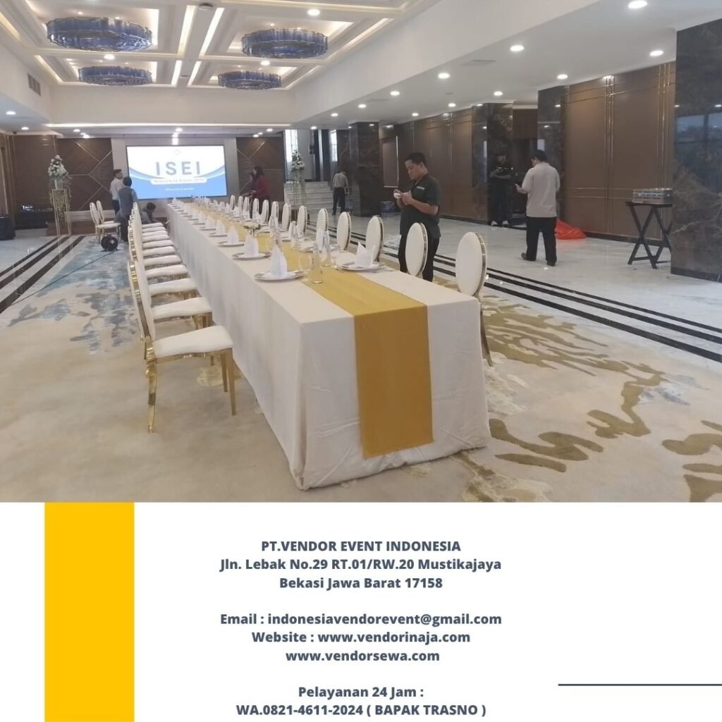 Sewa Meja Kotak Cover Tebar Putih Bogor