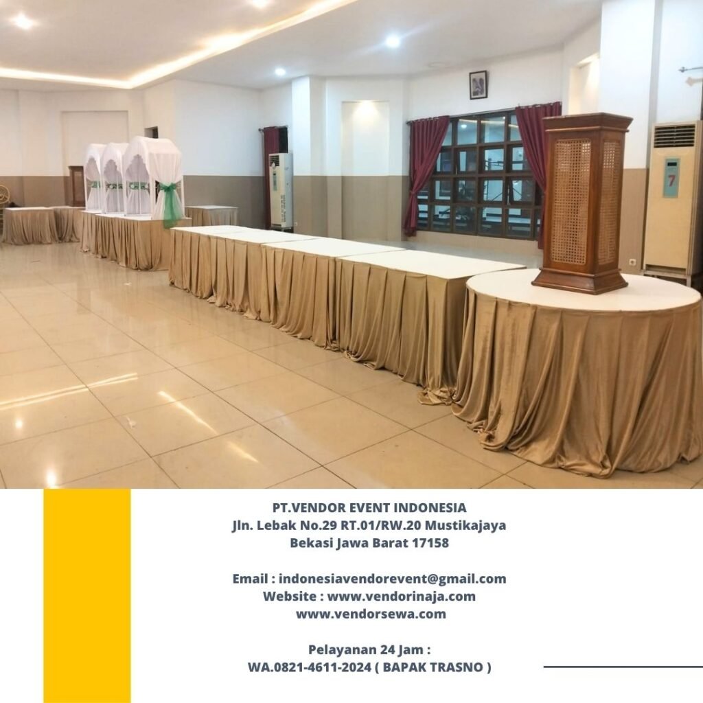 Sewa Meja Stand Makanan Atau Gubukan Full Cover Area Jakarta