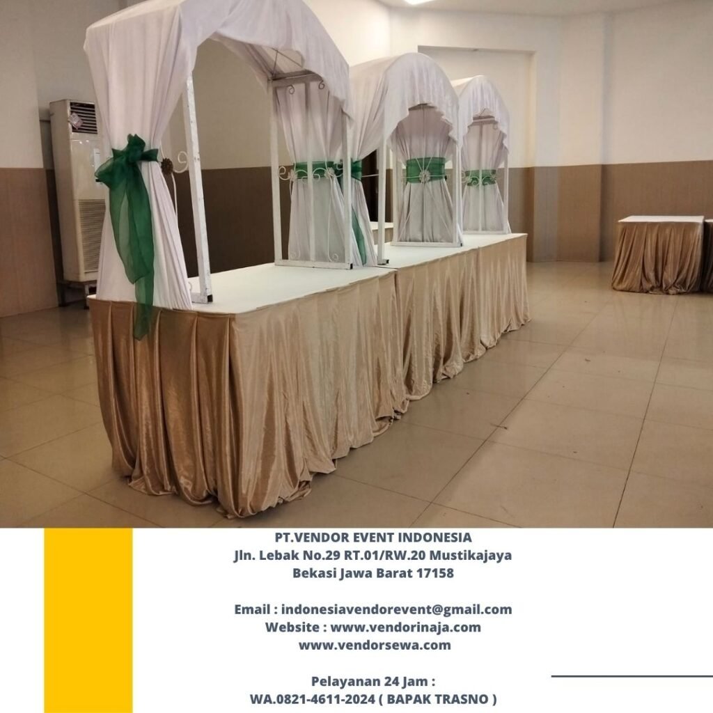 Sewa Meja Stand Makanan Atau Gubukan Full Cover Area Jakarta
