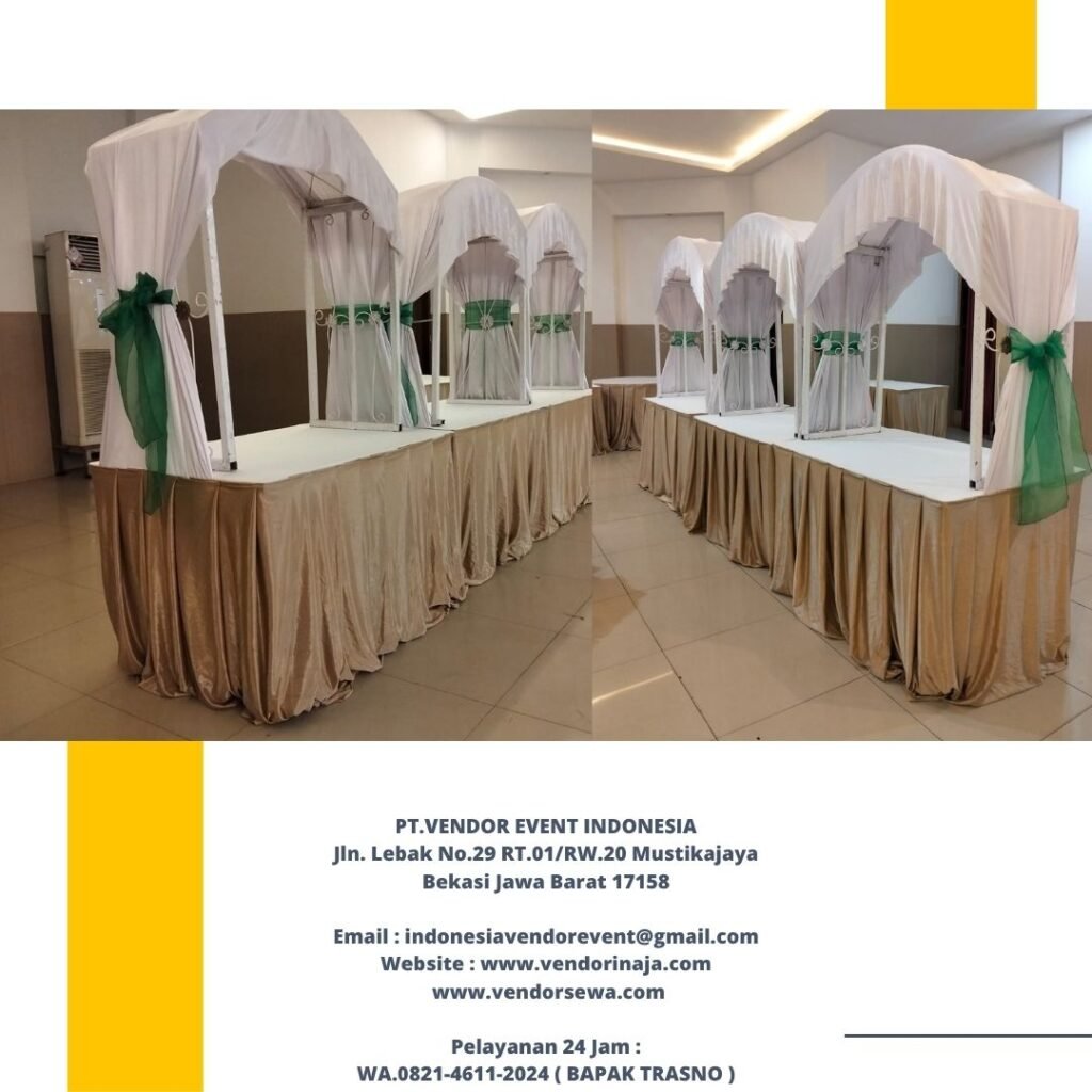 Sewa Meja Stand Makanan Atau Gubukan Full Cover Area Jakarta