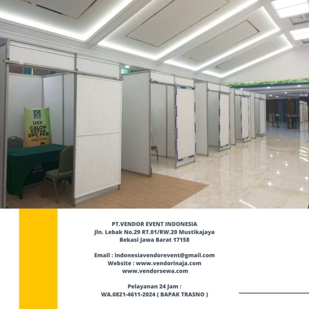 Sewa Partisi Putih Ruangan 2x3 Di Gedung PKB Jakpus