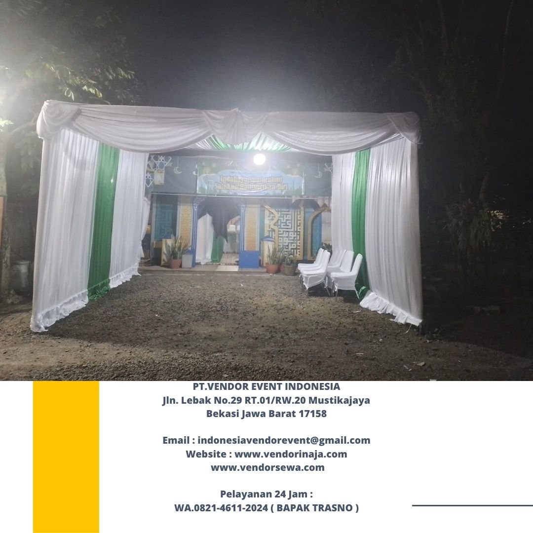 Sewa Tenda Serut Ukuran 5x5m,Kursi,Meja Kotak Bogor